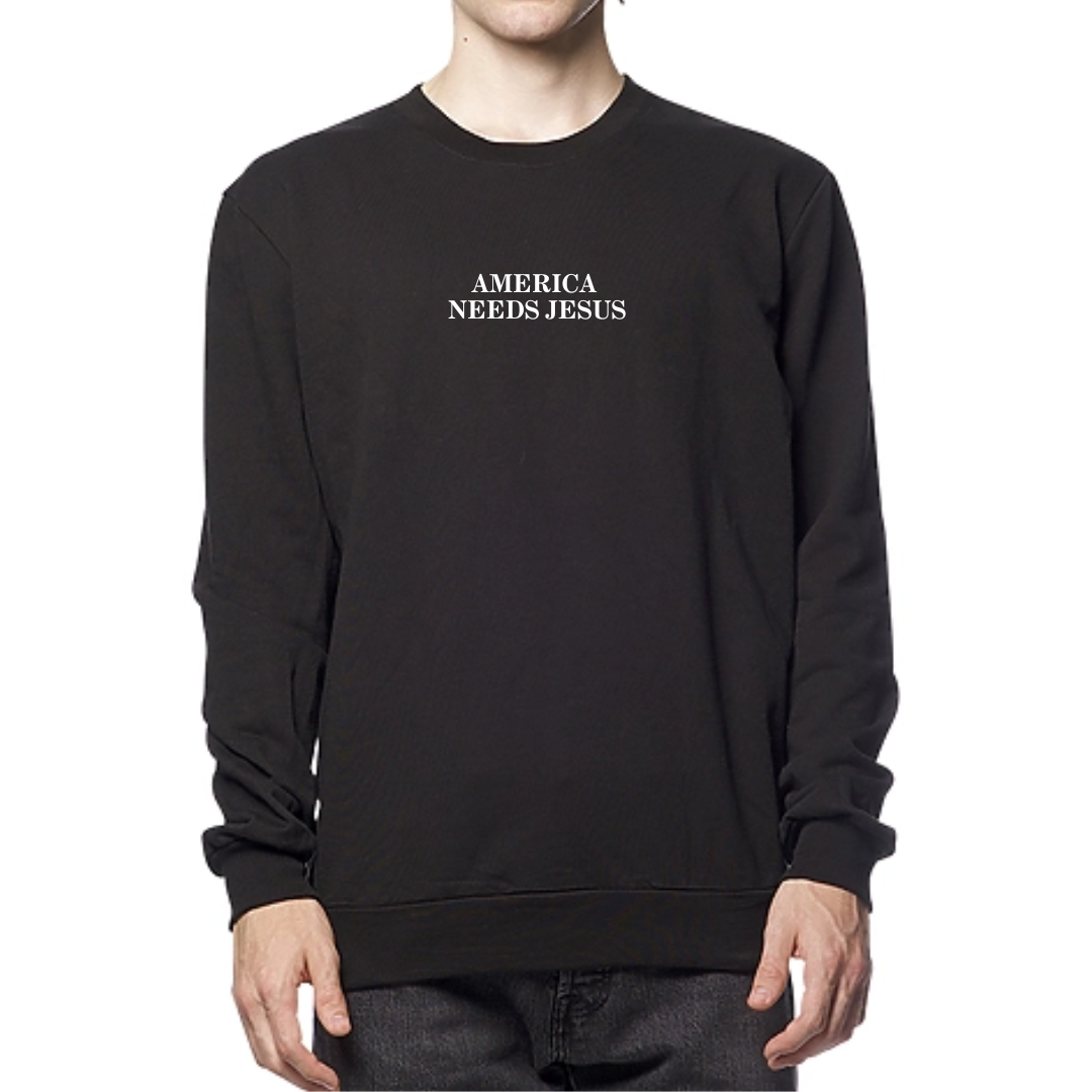 PATRIOT CREWNECK SWEATSHIRT - BLACK