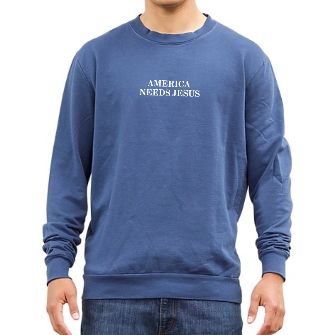 PATRIOT CREWNECK SWEATSHIRT - SKY BLUE